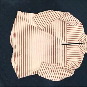 Striped Red and White Women's Top